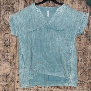 Zenana Outfitters Light Blue Blouse